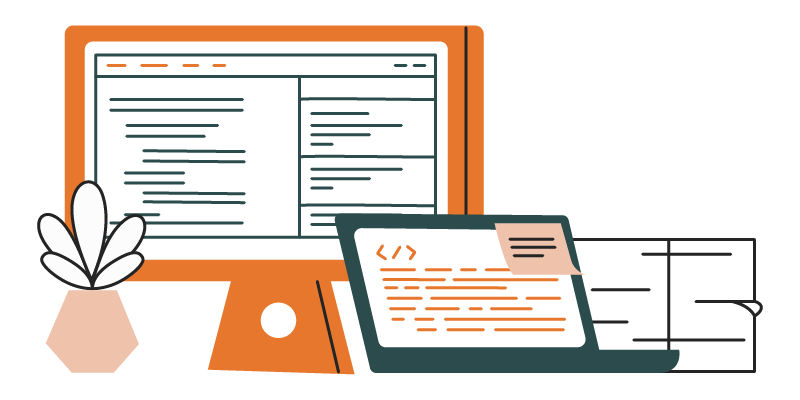 Illustration showing simplified automated workflows in eCommerce operations.
